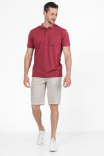 SCORCHER - טישירט פולו עם כיס בחזה בצבע ורוד - MASHBIR//365