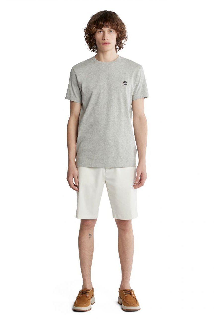 TIMBERLAND - טישירט ג'רסי בצבע אפור עם לוגו - MASHBIR//365