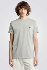 TIMBERLAND - טישירט ג'רסי בצבע אפור עם לוגו - MASHBIR//365