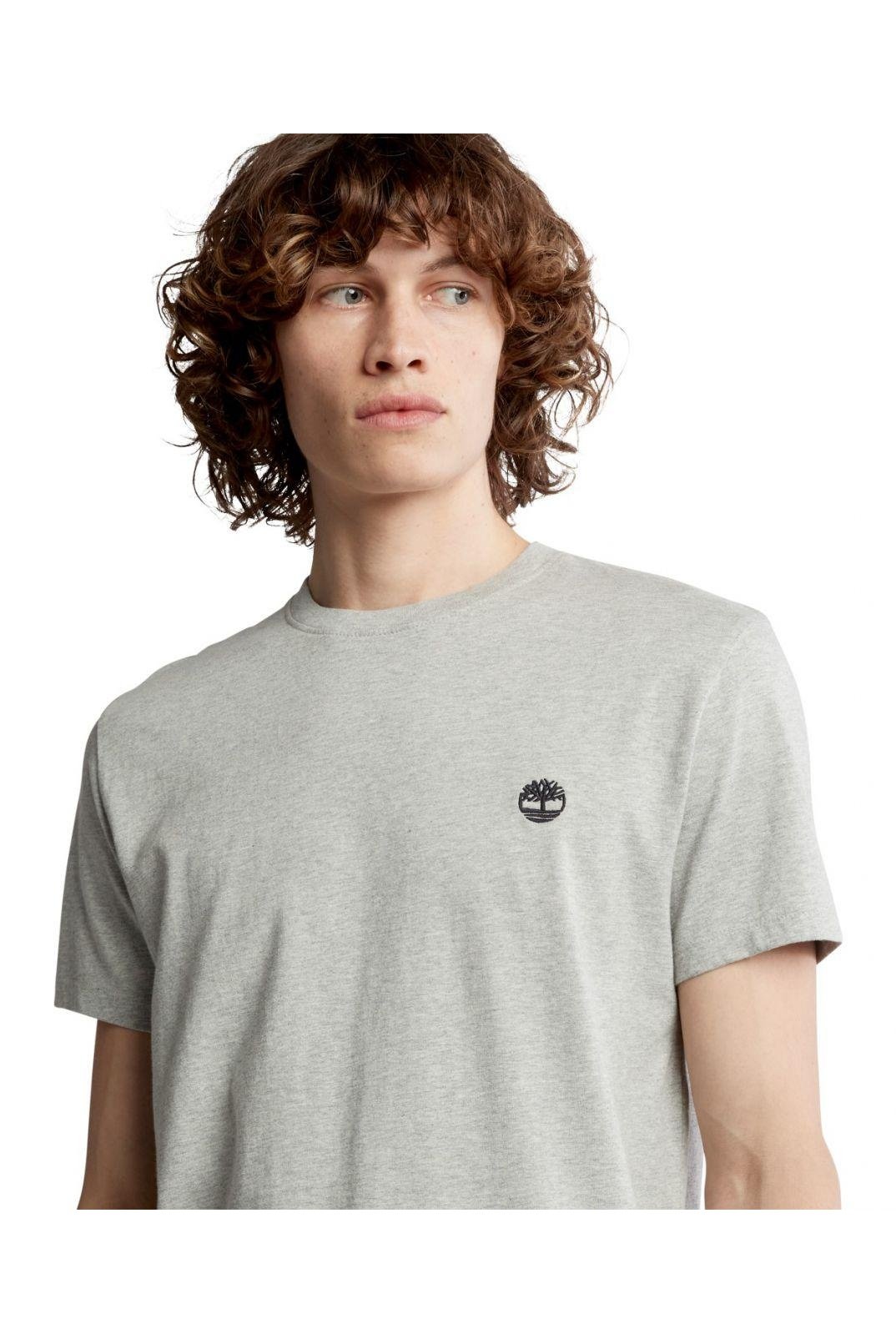 TIMBERLAND - טישירט ג'רסי בצבע אפור עם לוגו - MASHBIR//365