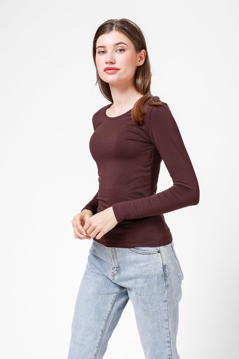  טישירט ג'רסי בורדו מפתח עגול | קנת קול