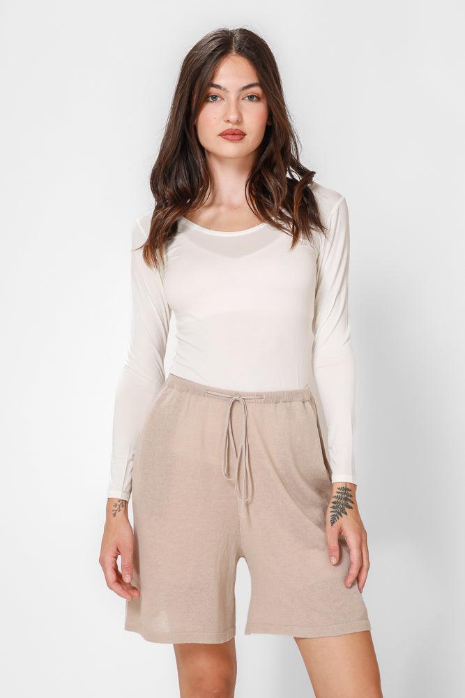  טישירט ג'רסי מפתח רחב בצבע לבן | קנת קול 
