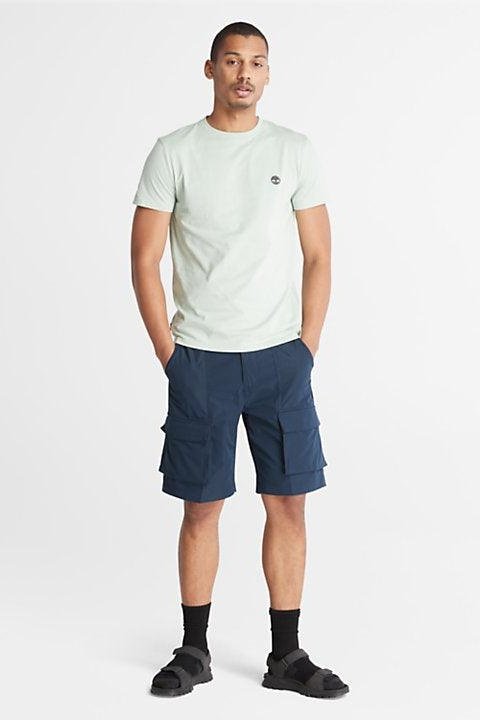 TIMBERLAND - טישירט ג'רסי בצבע מנטה עם לוגו - MASHBIR//365