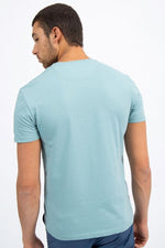 TIMBERLAND - טישירט ג'רסי בצבע תכלת עם לוגו - MASHBIR//365