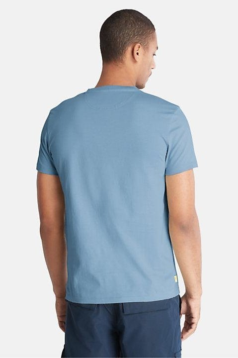 TIMBERLAND - טישירט ג'רסי בצבע תכלת עם לוגו - MASHBIR//365