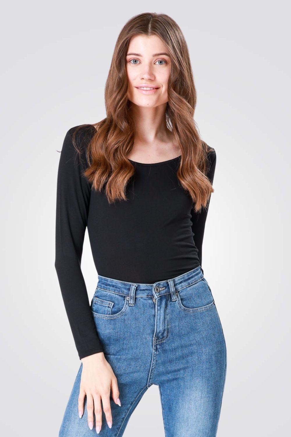  טישירט ג'רסי שחורה מפתח עגול | קנת קול