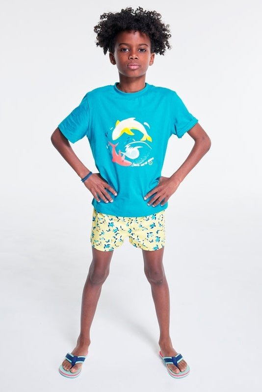 OKAIDI - טישירט הדפס בצבע כחול לילדים - MASHBIR//365