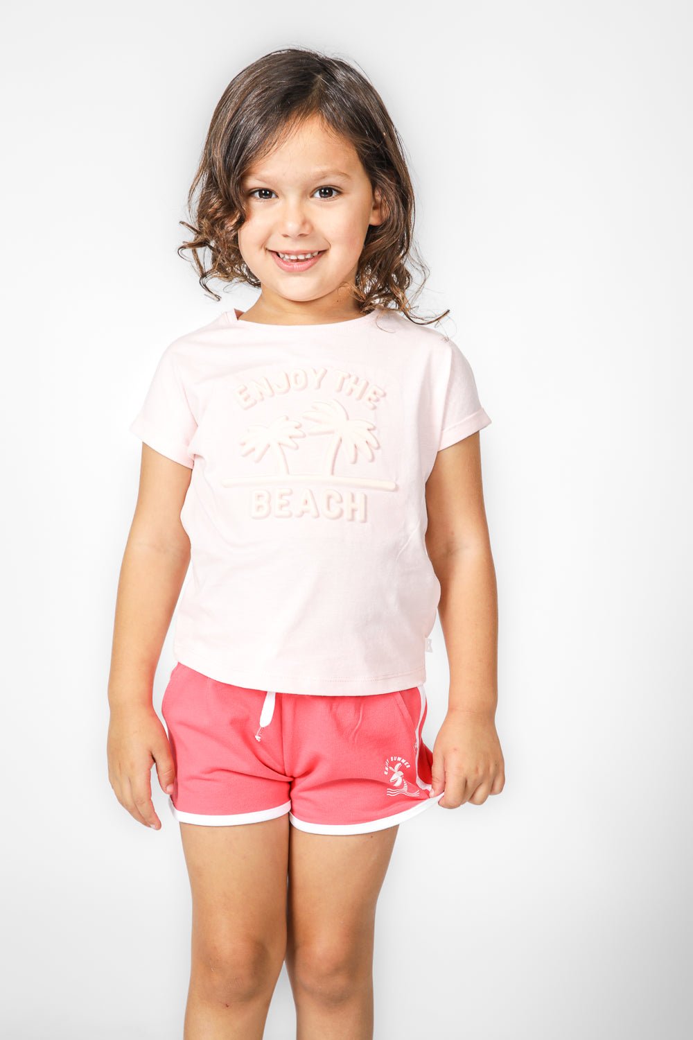 OKAIDI - טישירט הדפס בצבע ורוד לילדות - MASHBIR//365