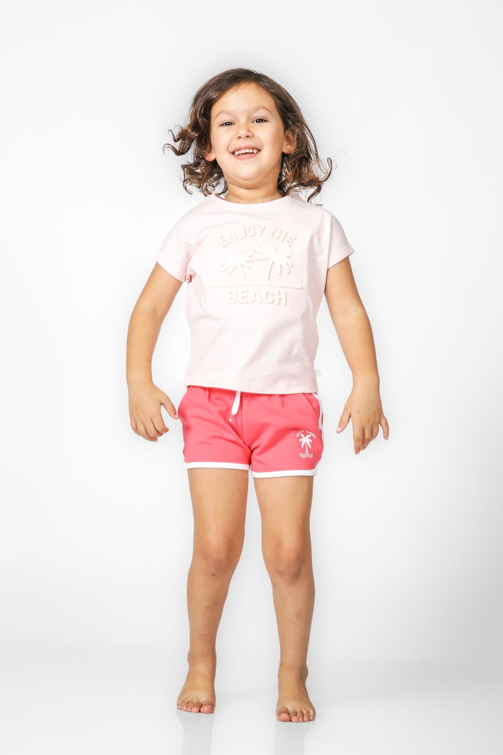 OKAIDI - טישירט הדפס בצבע ורוד לילדות - MASHBIR//365