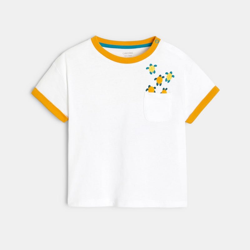 OBAIBI - טישירט הדפס צבים בצבע לבן לתינוקות - MASHBIR//365