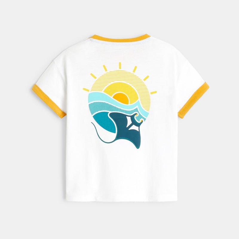 OBAIBI - טישירט הדפס צבים בצבע לבן לתינוקות - MASHBIR//365