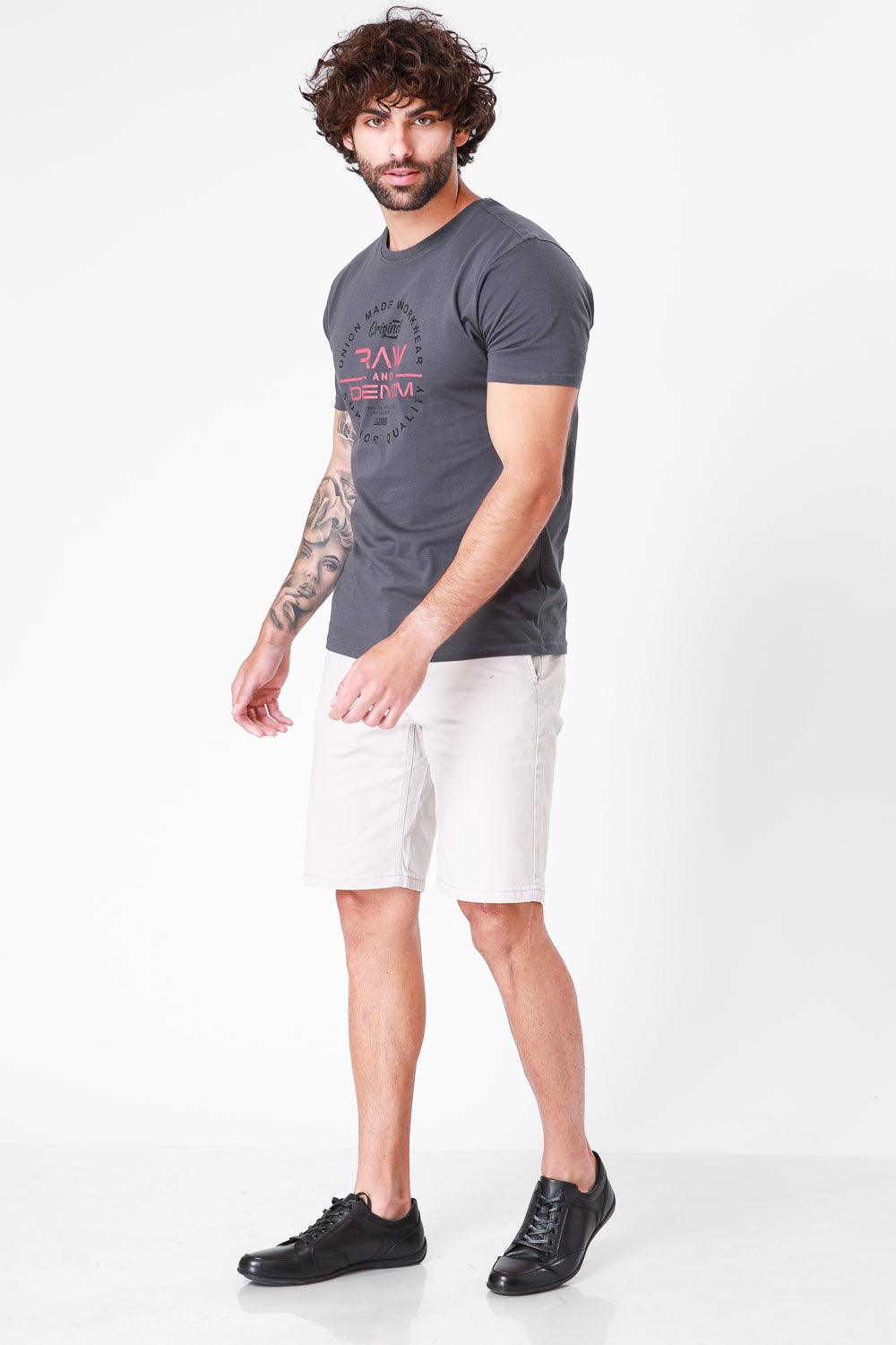 SCORCHER - טישירט הדפס גרפי בצבע אפור - MASHBIR//365