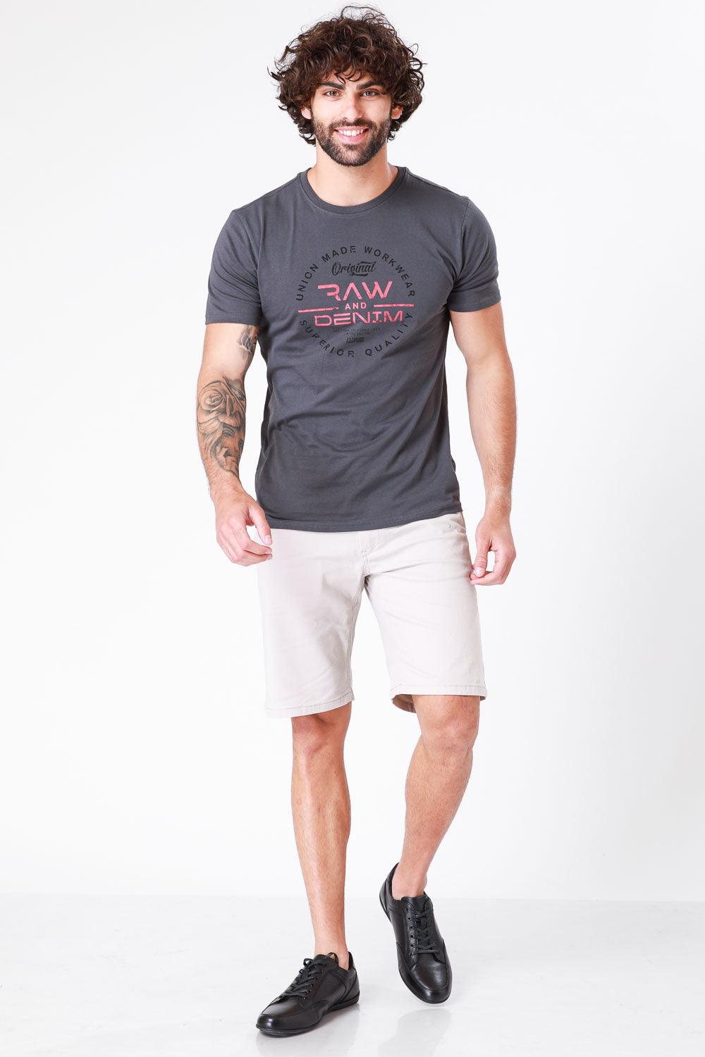 SCORCHER - טישירט הדפס גרפי בצבע אפור - MASHBIR//365