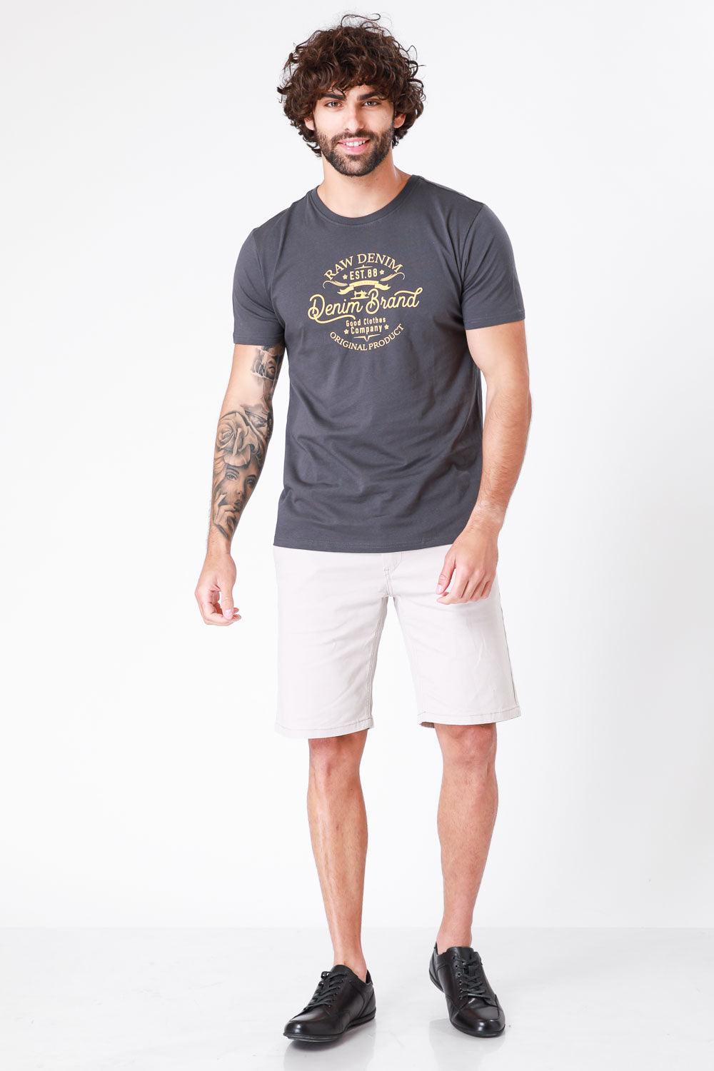 SCORCHER - טישירט הדפס גרפי בצבע אפור - MASHBIR//365