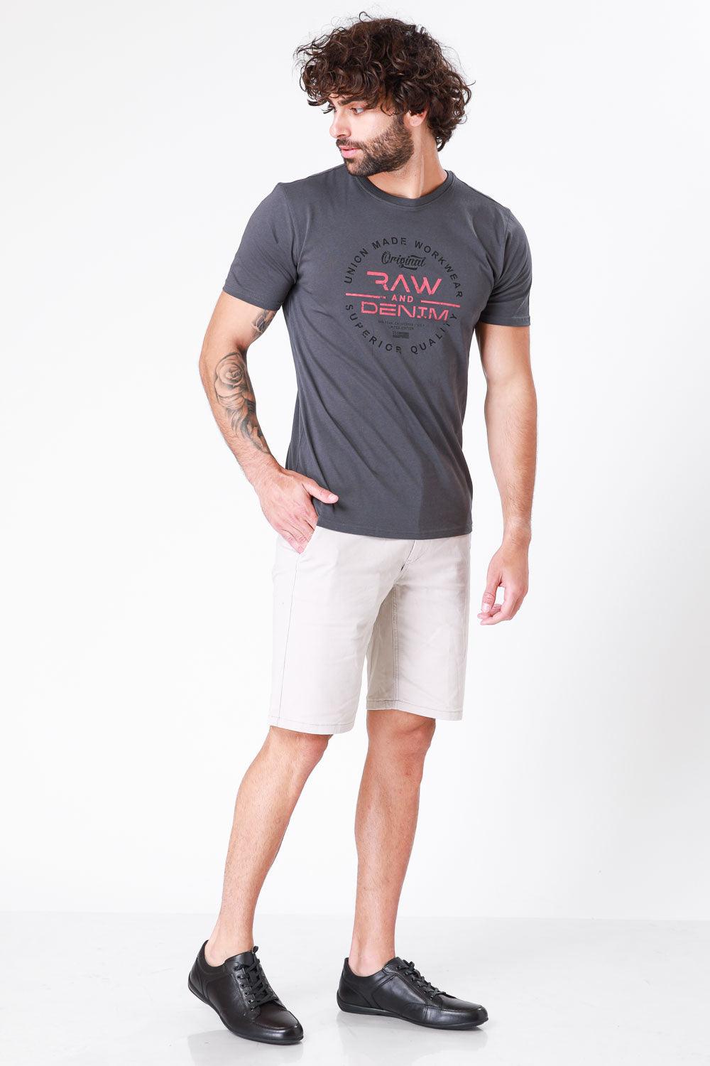 SCORCHER - טישירט הדפס גרפי בצבע אפור - MASHBIR//365