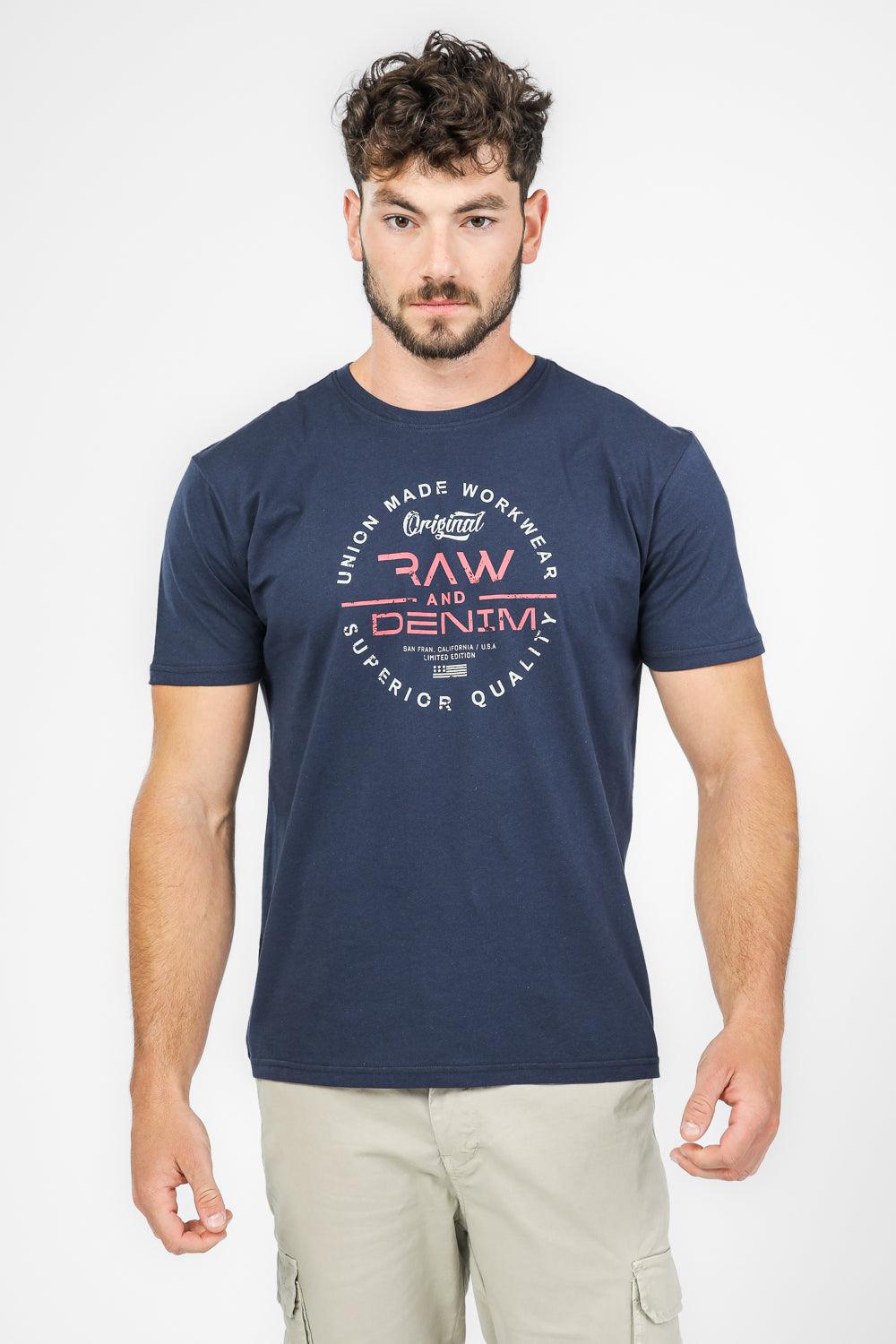 SCORCHER - טישירט הדפס גרפי בצבע נייבי - MASHBIR//365