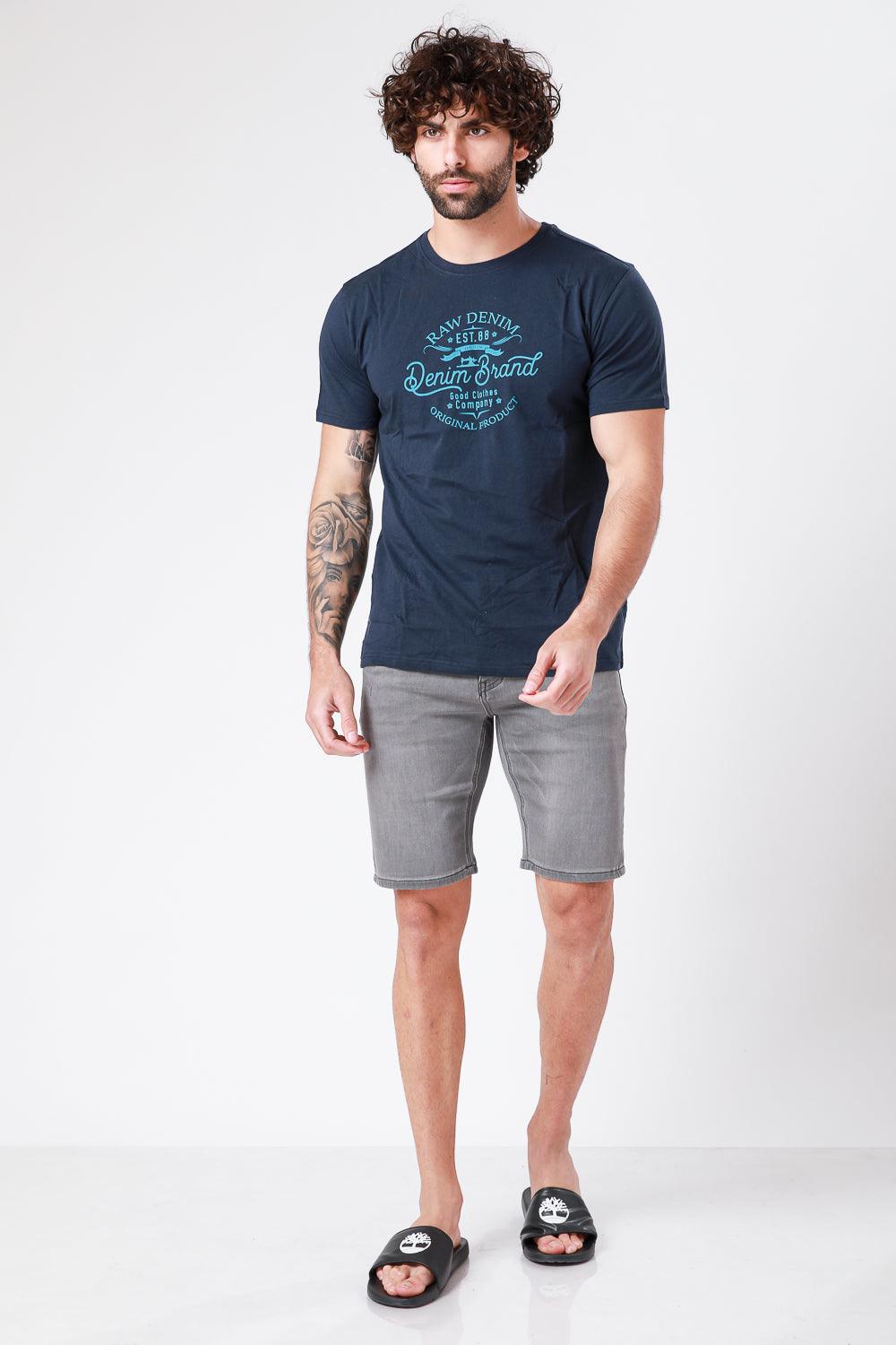 SCORCHER - טישירט הדפס גרפי בצבע נייבי - MASHBIR//365