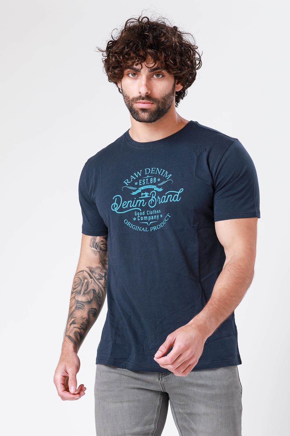 SCORCHER - טישירט הדפס גרפי בצבע נייבי - MASHBIR//365