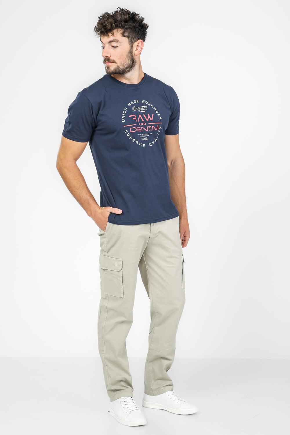 SCORCHER - טישירט הדפס גרפי בצבע נייבי - MASHBIR//365