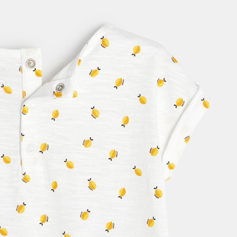 OBAIBI - טישירט הדפס לימונים צהוב לתינוקות - MASHBIR//365