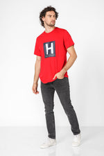 Tommy Hilfiger - טישירט הדפס לוגו בצבע אדום - MASHBIR//365