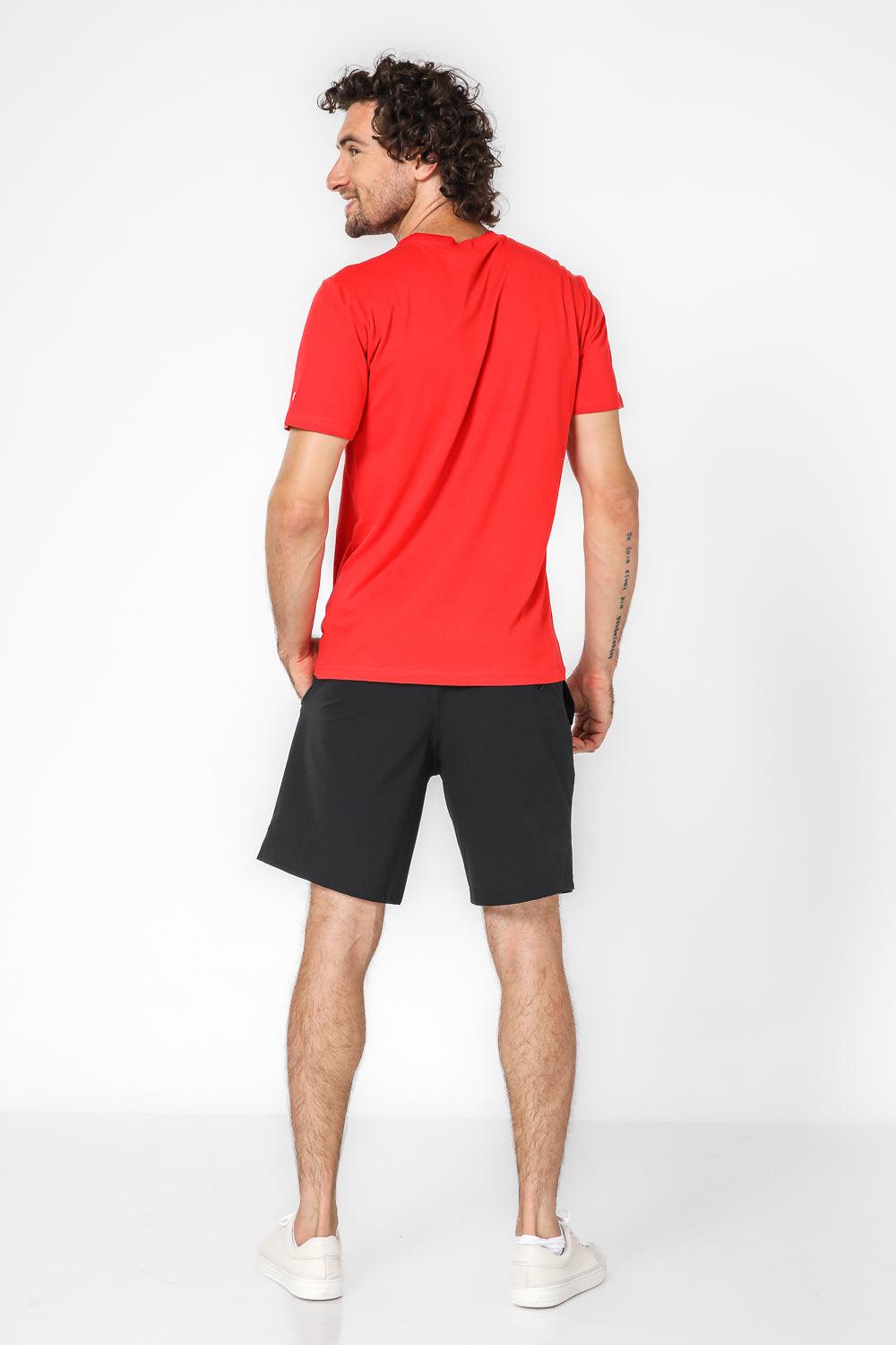 CHAMPION - טישירט הדפס לוגו לגבר בצבע אדום - MASHBIR//365