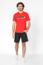 CHAMPION - טישירט הדפס לוגו לגבר בצבע אדום - MASHBIR//365