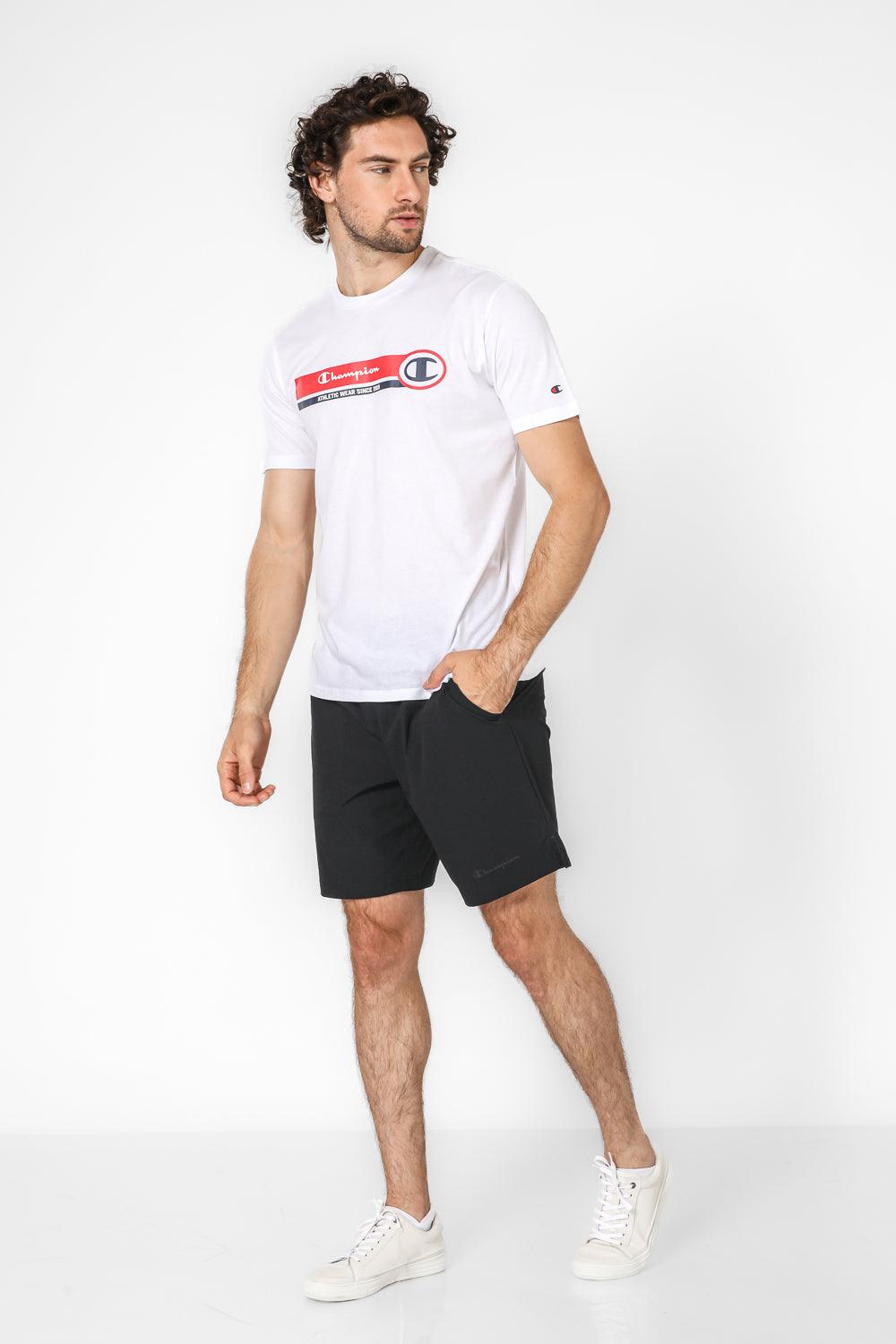 CHAMPION - טישירט הדפס לוגו לגבר בצבע לבן - MASHBIR//365