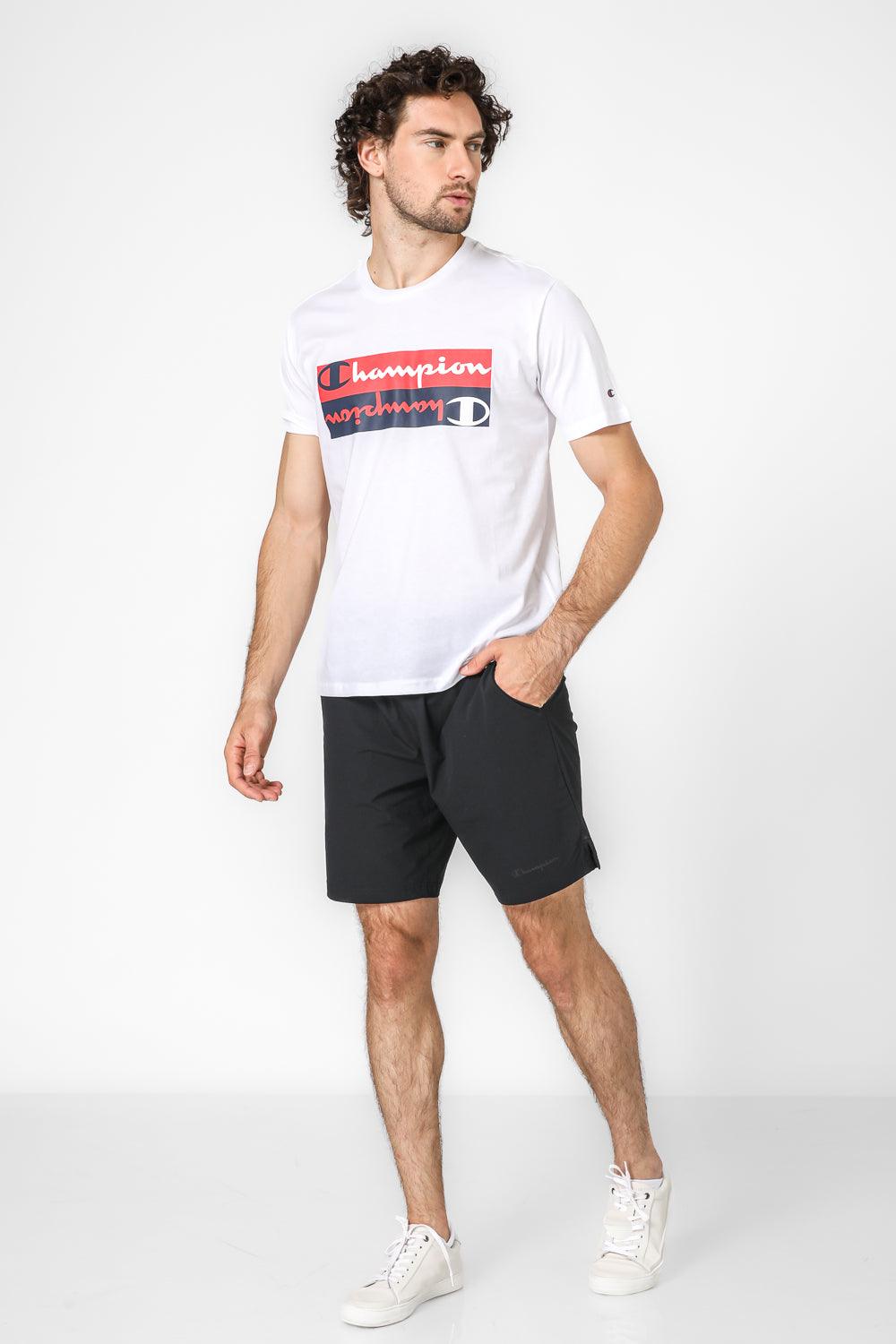 CHAMPION - טישירט הדפס לוגו לגבר בצבע לבן - MASHBIR//365