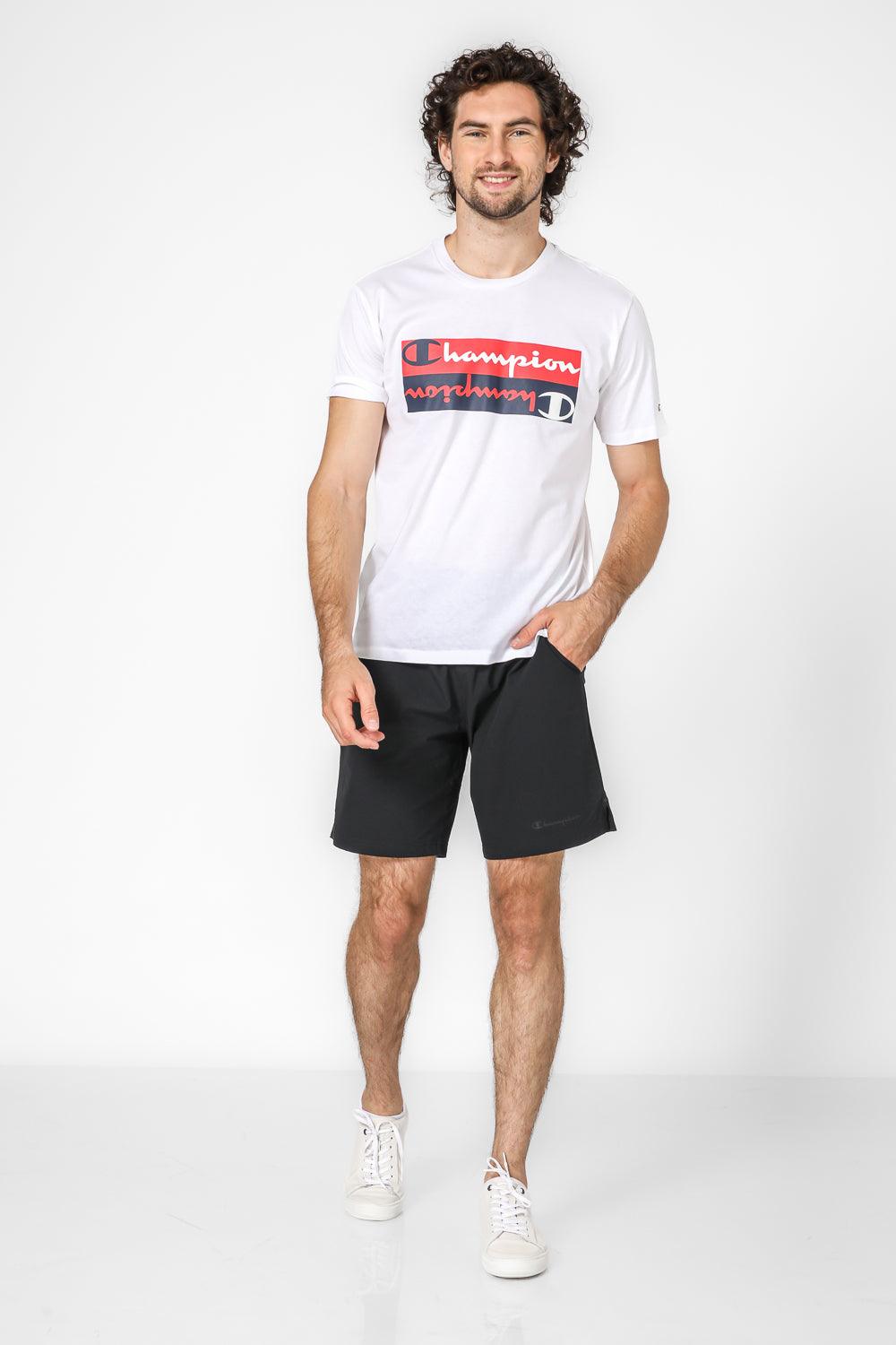 CHAMPION - טישירט הדפס לוגו לגבר בצבע לבן - MASHBIR//365
