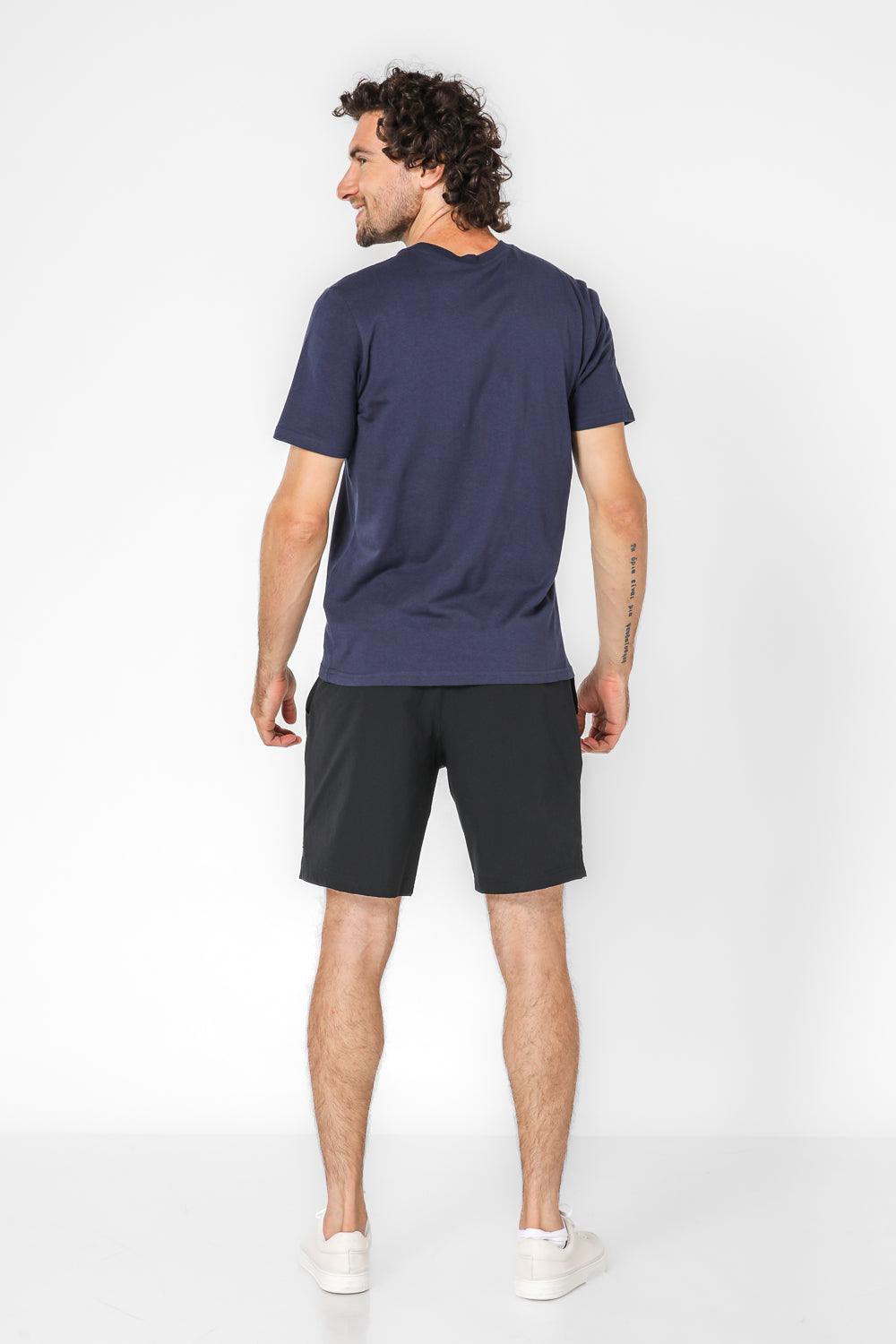 CHAMPION - טישירט הדפס לוגו לגבר בצבע נייבי - MASHBIR//365