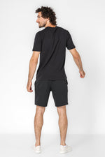 CHAMPION - טישירט הדפס לוגו לגבר בצבע שחור - MASHBIR//365