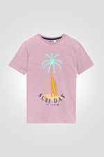 OKAIDI - טישירט הדפס SURF DAY בצבע בורדו עדין - MASHBIR//365