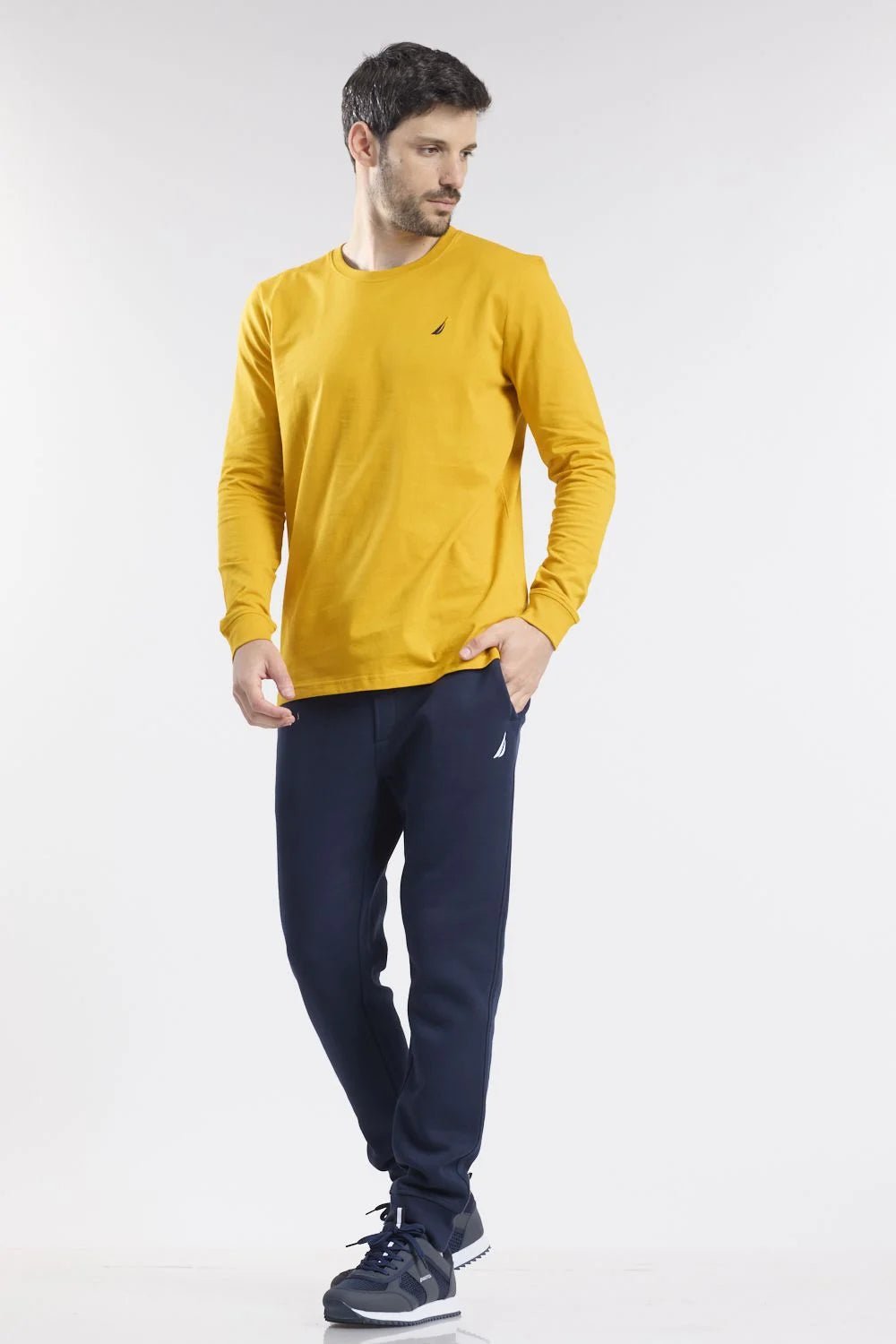 NAUTICA - טישירט צהובה עם לוגו רקום - MASHBIR//365