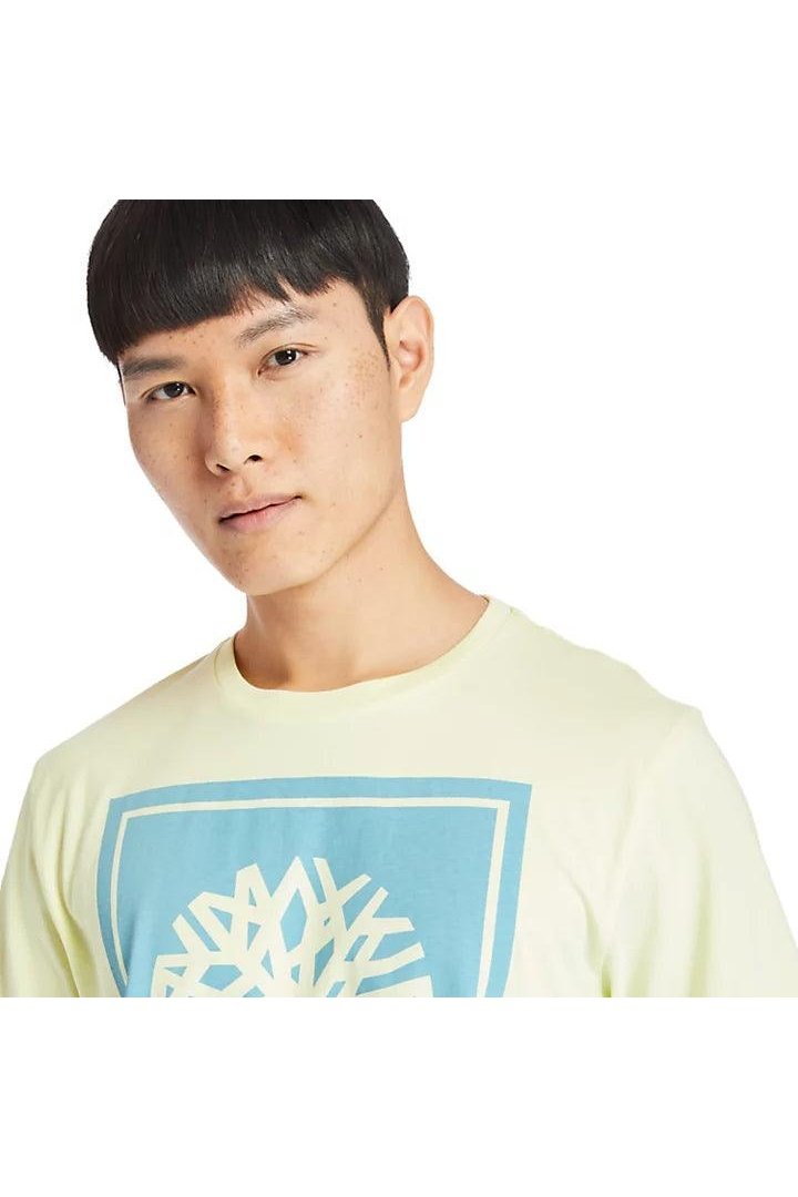 TIMBERLAND - טישירט צהובה מסגרת לוגו - MASHBIR//365