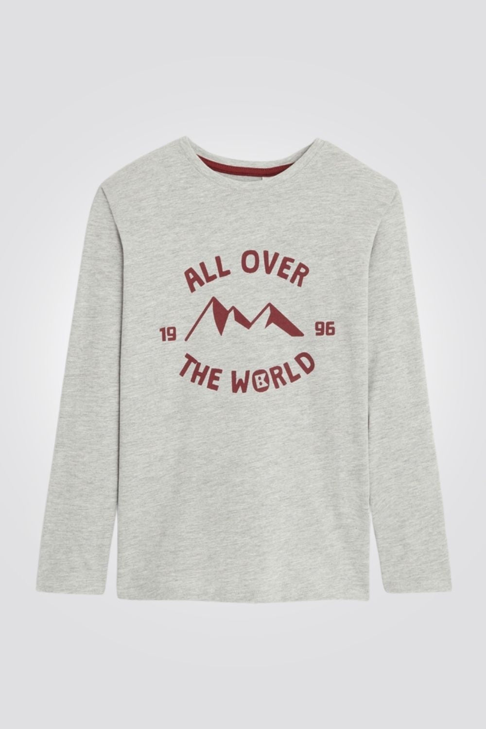 OKAIDI - טישירט ילדים אפורה עם שרוולים ארוכים - MASHBIR//365