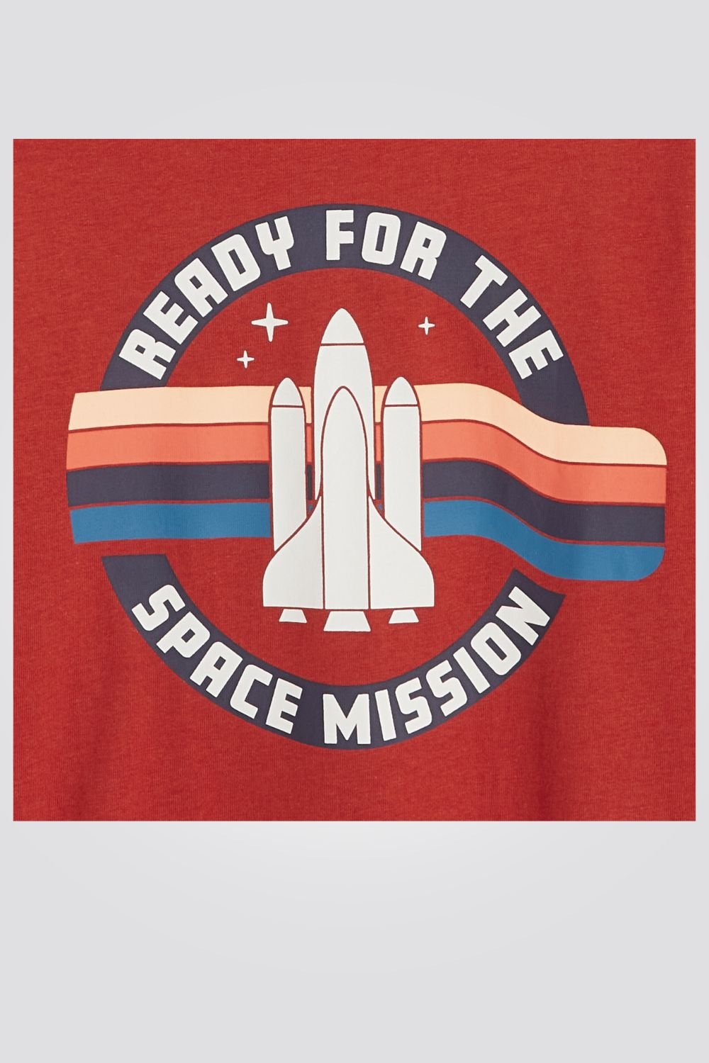 OKAIDI - טישירט ילדים בצבע כתום עם שרוולים ארוכים והדפס חללית - MASHBIR//365