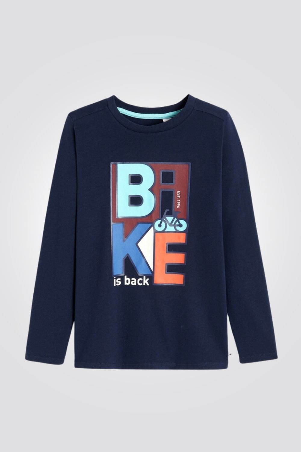 OKAIDI - טישירט ילדים עם שרוולים ארוכים והדפס אופניים - MASHBIR//365