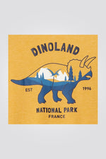 OKAIDI - טישירט ילדים שרוול ארוך צהוב עם הדפס קרנף בכחול - MASHBIR//365