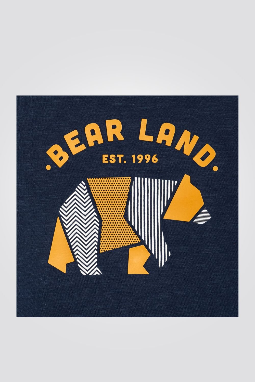 OKAIDI - טישירט ילדים שרוול ארוך כחול עם הדפס דב צהוב - MASHBIR//365