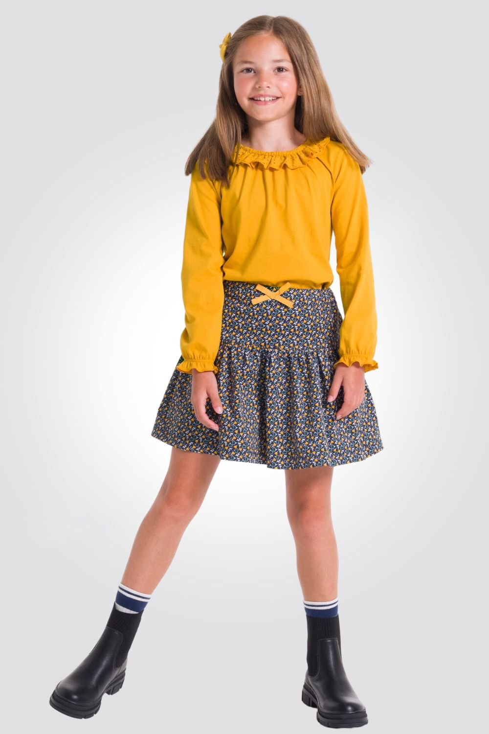 OKAIDI - טישירט ילדות שרוול ארוך בצהוב - MASHBIR//365