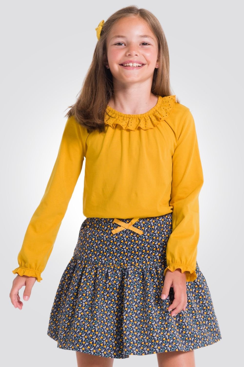 OKAIDI - טישירט ילדות שרוול ארוך בצהוב - MASHBIR//365