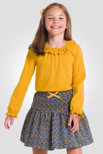 OKAIDI - טישירט ילדות שרוול ארוך בצהוב - MASHBIR//365