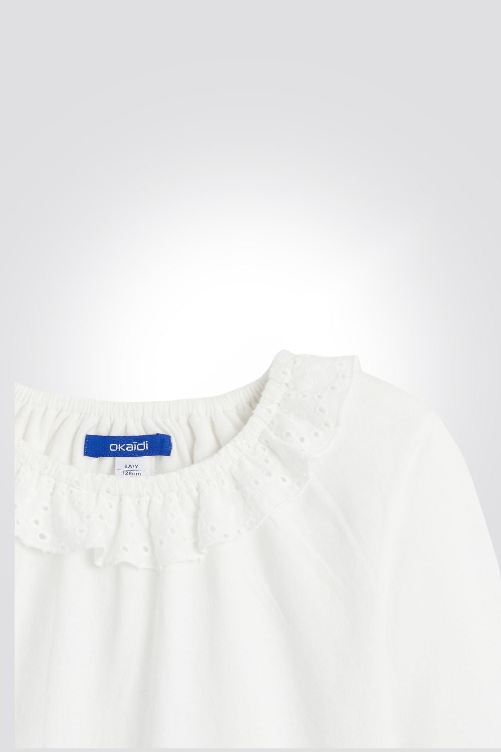 OKAIDI - טישירט ילדות שרוול ארוך בלבן - MASHBIR//365