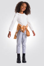 OKAIDI - טישירט ילדות שרוול ארוך בלבן - MASHBIR//365