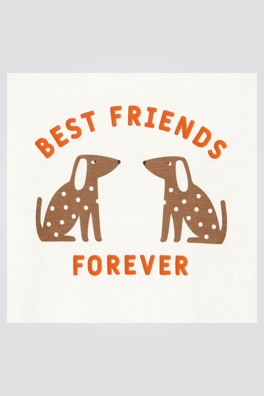 OKAIDI - טישירט ילדות שרוול ארוך הדפס כלבים חומים על רקע לבן - MASHBIR//365