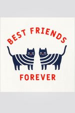 OKAIDI - טישירט ילדות שרוול ארוך הדפס חתולים כחולים על רקע לבן - MASHBIR//365