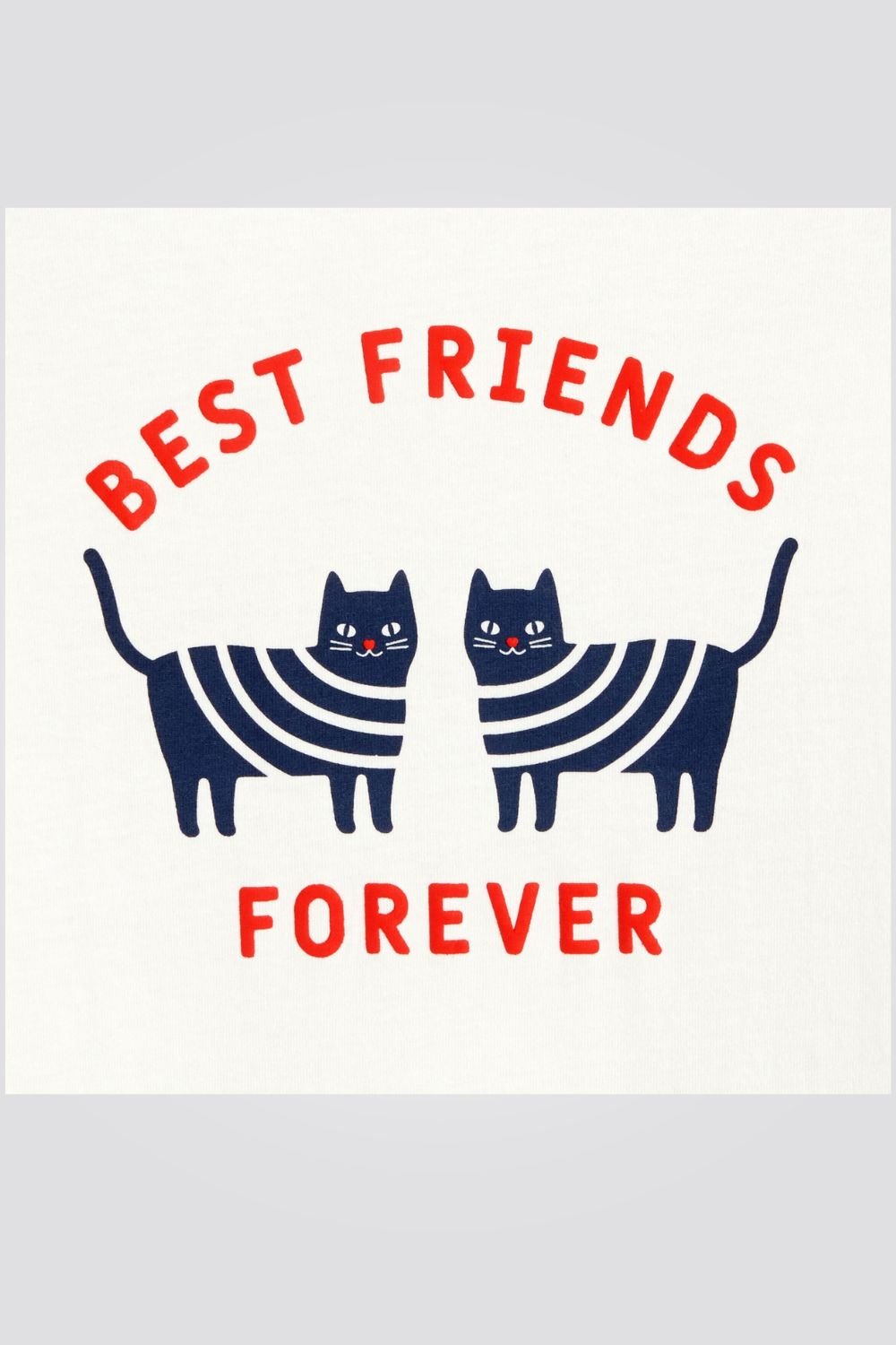 OKAIDI - טישירט ילדות שרוול ארוך הדפס חתולים כחולים על רקע לבן - MASHBIR//365