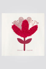 OKAIDI - טישירט ילדות שרוול ארוך עם הדפס עלה בולט ופייטים - MASHBIR//365