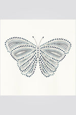 OKAIDI - טישירט ילדות שרוול ארוך שמנת עם הדפס פרפר כחול - MASHBIR//365